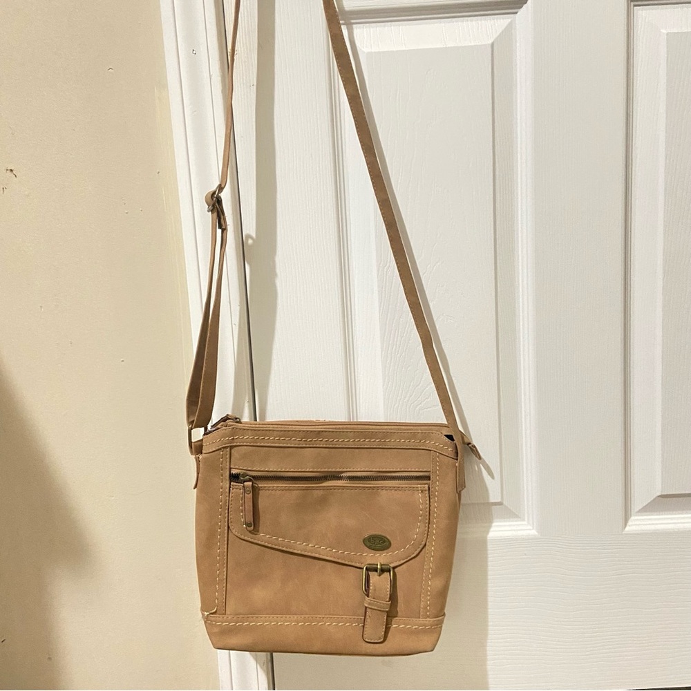 Born of Concept Tan Crossbody Bag